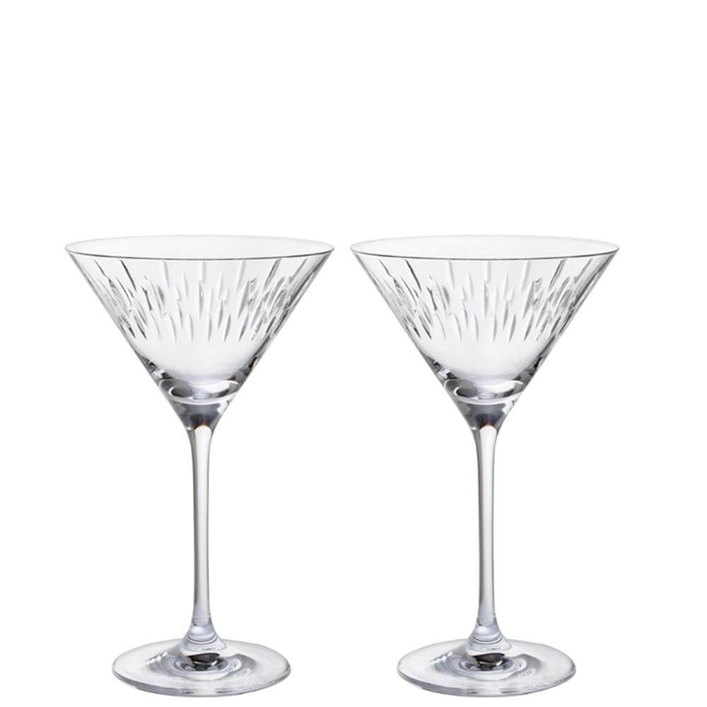 Dartington Limelight Set of 2 Mitre Martini Glasses Jarrolds, Norwich